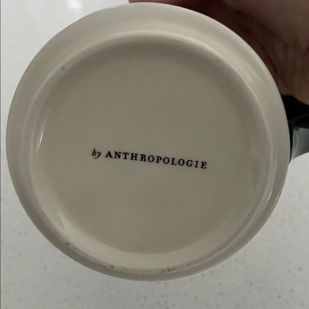 Anthropologie Black and White Monogram Mug - Picture 2 of 3